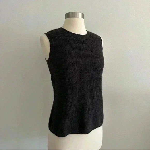 White + Warren Cashmere Vest Dark Gray M - Picture 6 of 7